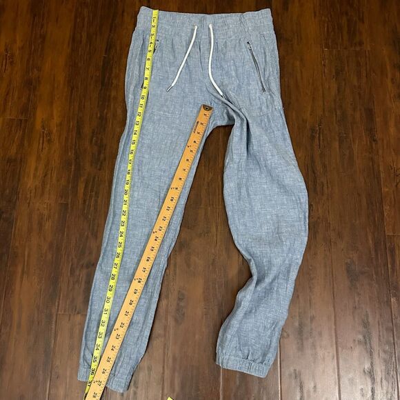 ATHLETA Cabo Linen Joggers Pants in Blue Resort Coastal - Picture 11 of 12